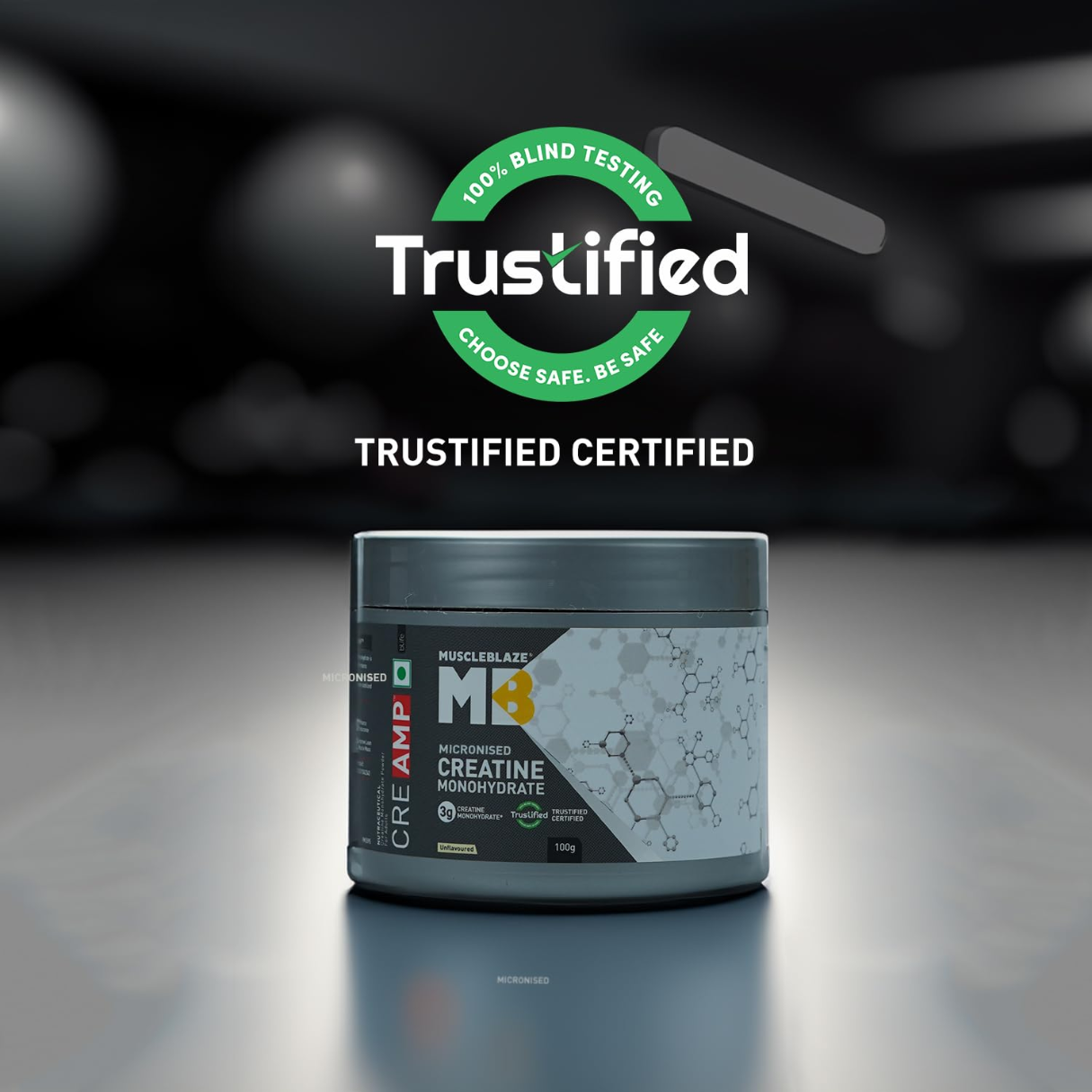 Muscleblaze Creatine Monohydrate CreAMP 250gm 80Serv image 1