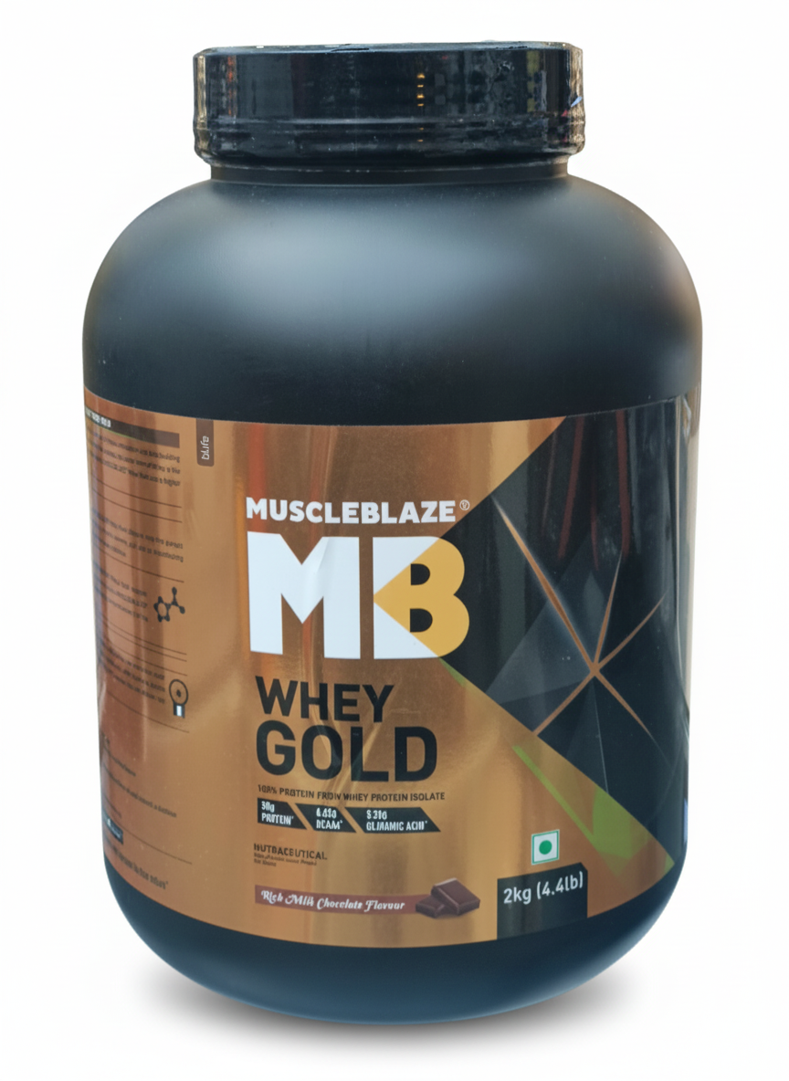 Muscleblaze Biozyme Gold 100% Whey 2 Kg Double Rich Chocolate - front