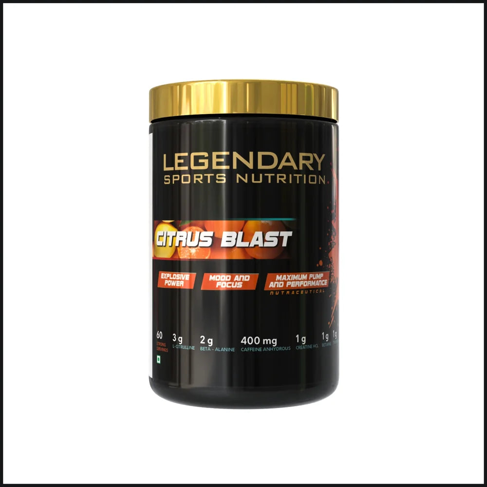 LEGENDARY SPORTS NUTRITION OVERDOSE PRE-WORKOUT 300 GM CITRUS BLAST