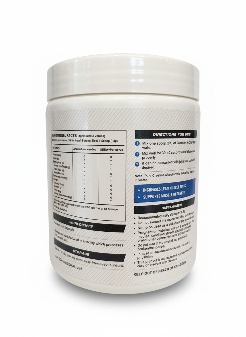 Wellcore Creatine Monohydrate 250 Gm Unflavoured - side
