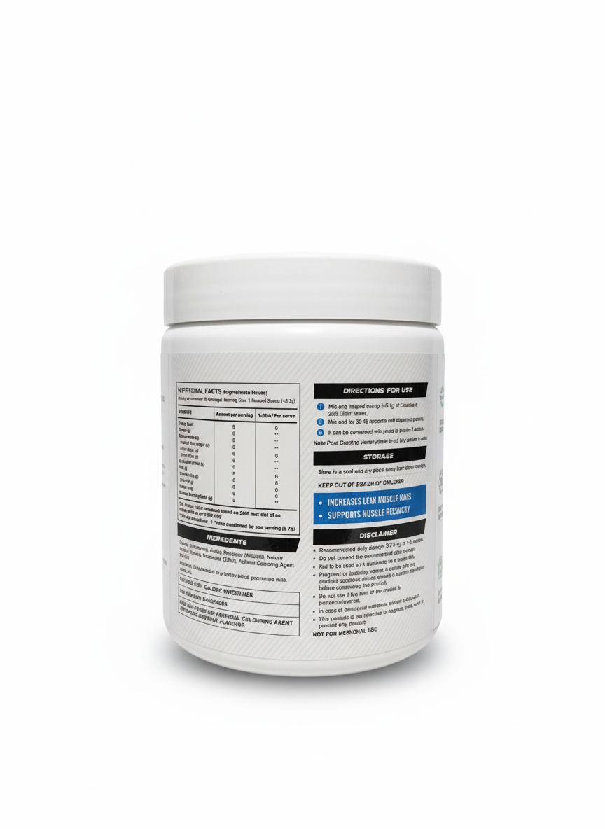 Wellcore Creatine Monohydrate 307 Gm Tropical Tango - side