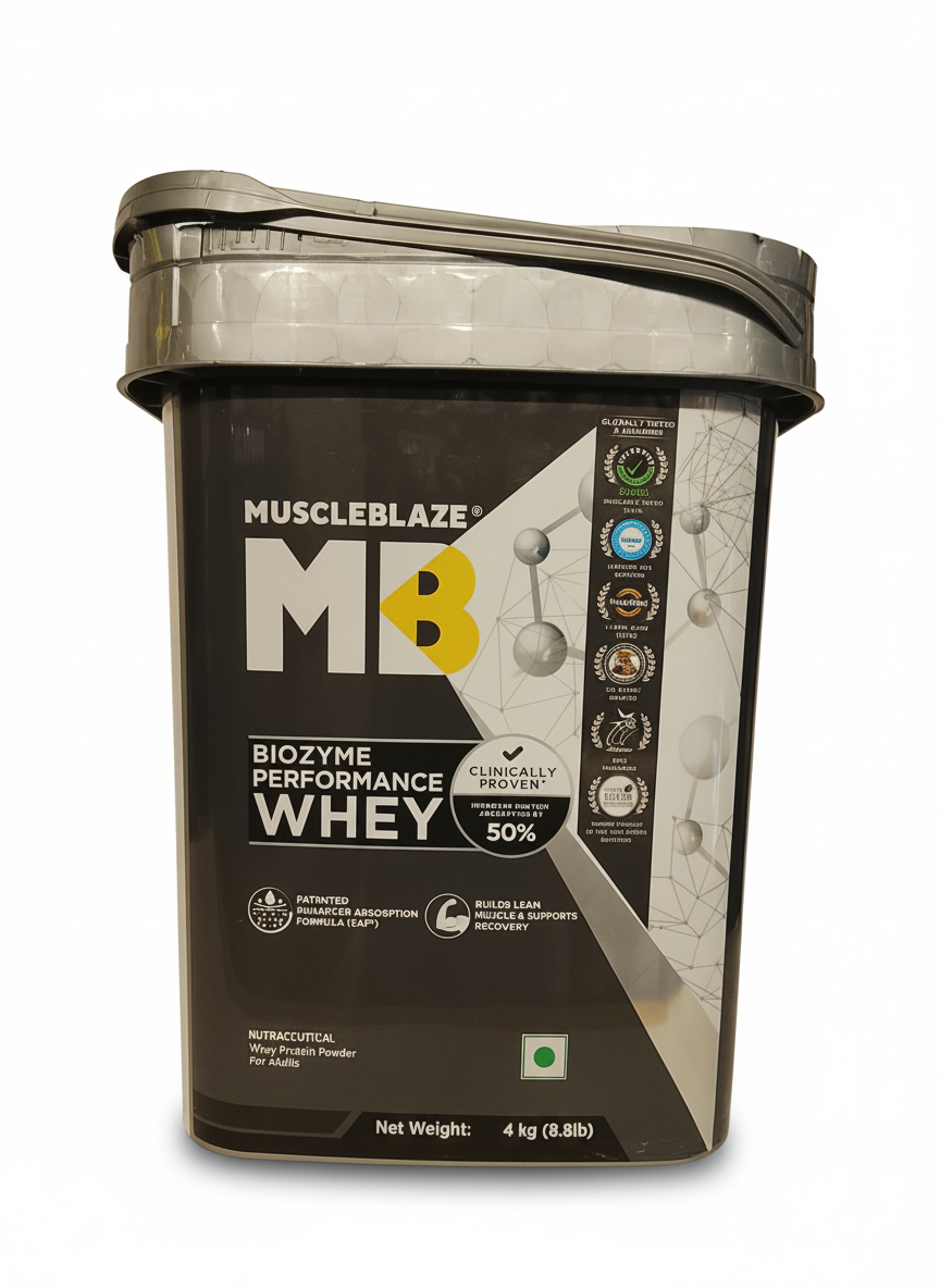 Muscleblaze Biozyme Performance Whey 4 Kg Rich Chocolate - front