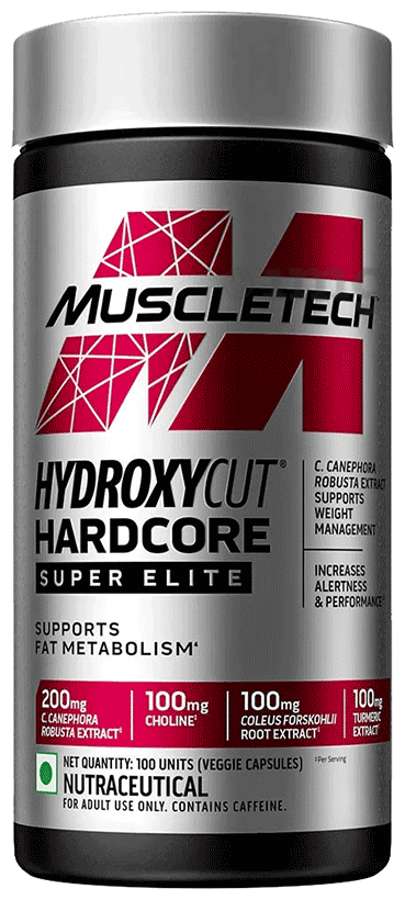 Muscletech Hydroxycut Hardcore Super Elite 100 Capsules - front