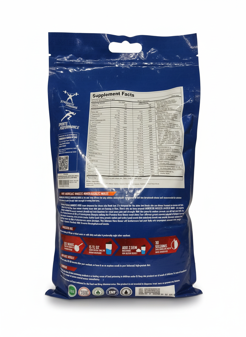 Americanz Muscles Anabolic Mass Gainer 5.4 Kg Chocolate Caramel - back