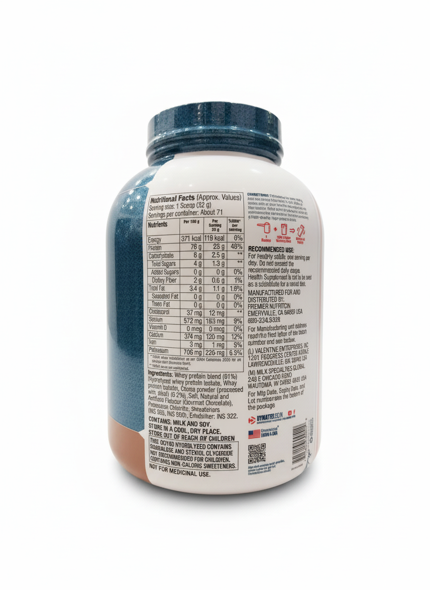 Dymatize Iso 100 Hydrolyzed 2.3 Kg Gourmet Chocolate - back