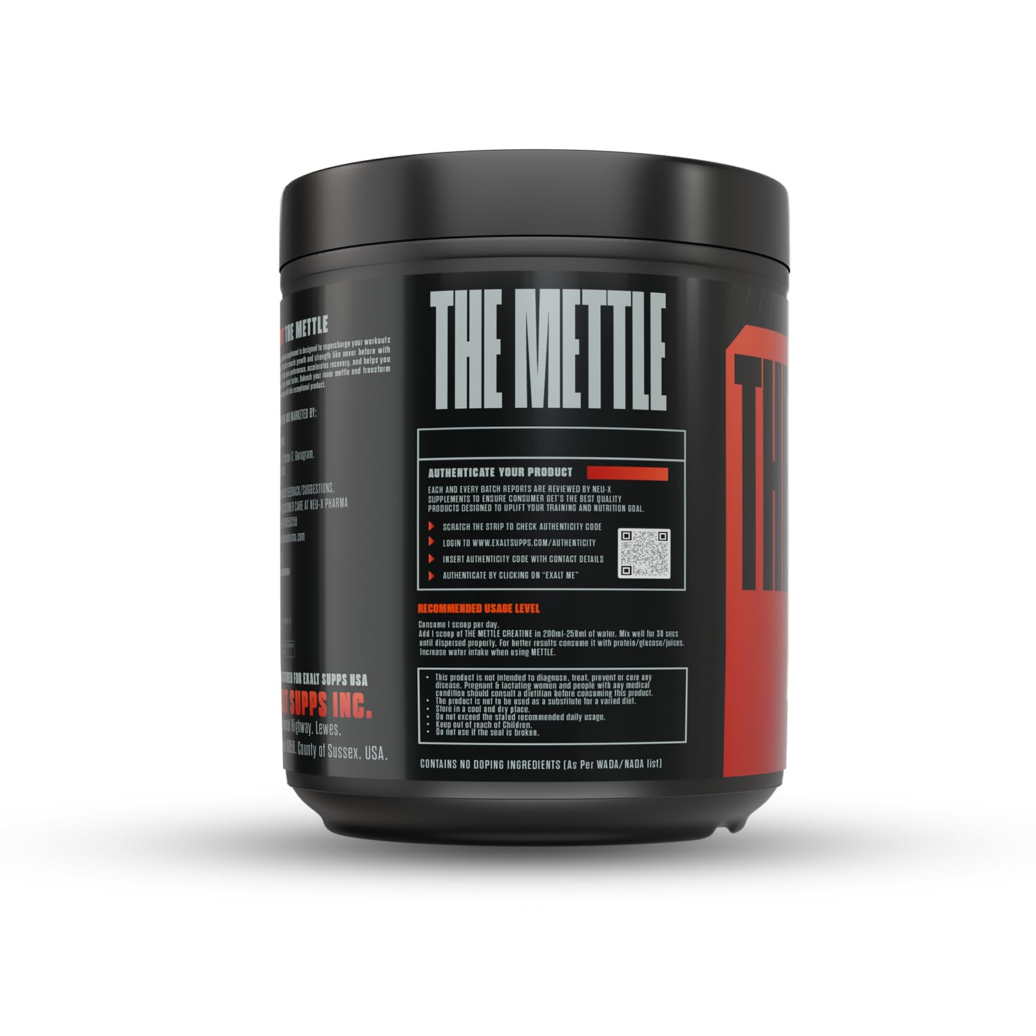 Exalt Supps The Mettle TRI Creatine | 300g | 100 Servings | Creatine Monohydrate | Creatine HCL | Faster Recovery | Extreme Strength (Watermelon)