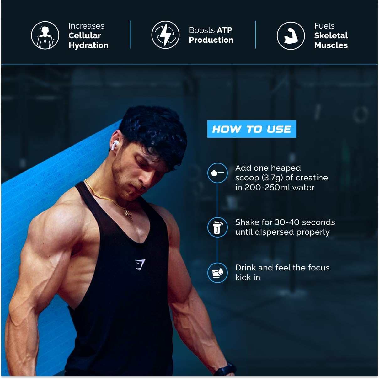 Wellcore - Pure Micronised Creatine Monohydrate Powder | Tropical Tango (307g, 83 Servings) | Rapid Absorption | Enhanced Muscle Strength & Power | Fast Recovery | Increased Muscle Mass