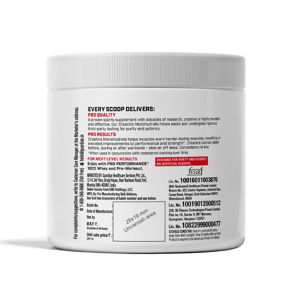 GNC Pro Performance Pure Micronized Creatine Monohydrate |250 gm & 10 gm Shilajit|Instantized|Fuels Muscles|Increase Muscle Mass|Rapid Absorption|Cranberry,powder,2 count,69 Servings