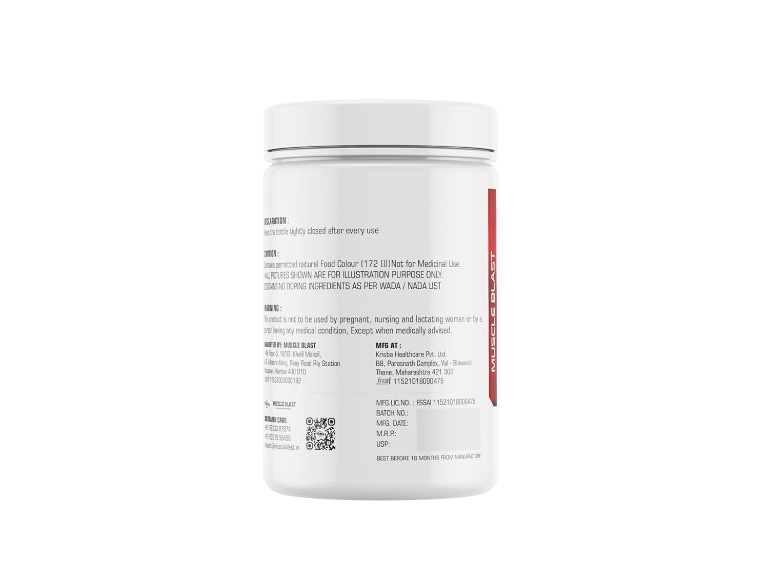 MUSCLE BLAST MICRONIZED CREATINE | CREATINE MONOHYRATE | IMPROVE RECOVERY | 3G CREATINE PER SERVING | (UNFLAVOURED) (250GM)