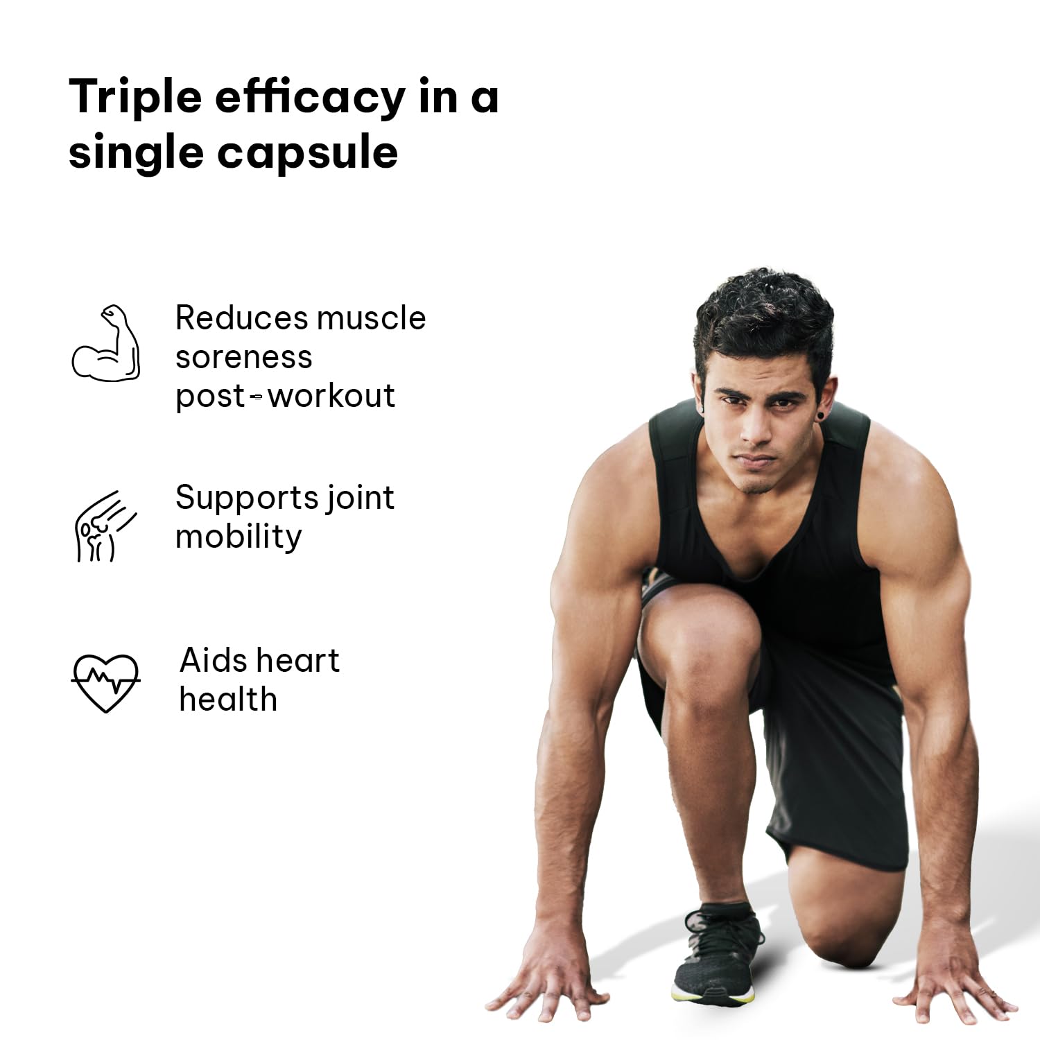hk vitals Triple Strength Omega-3 Fish Oil Supplement (60 Capsules) | For Men and Women, 525mg EPA & 375mg DHA | For Healthy Heart & Joints