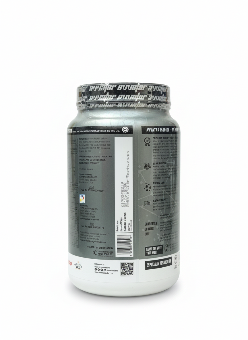Avvatar Isorich 1 Kg Chocolate Hazelnut - side