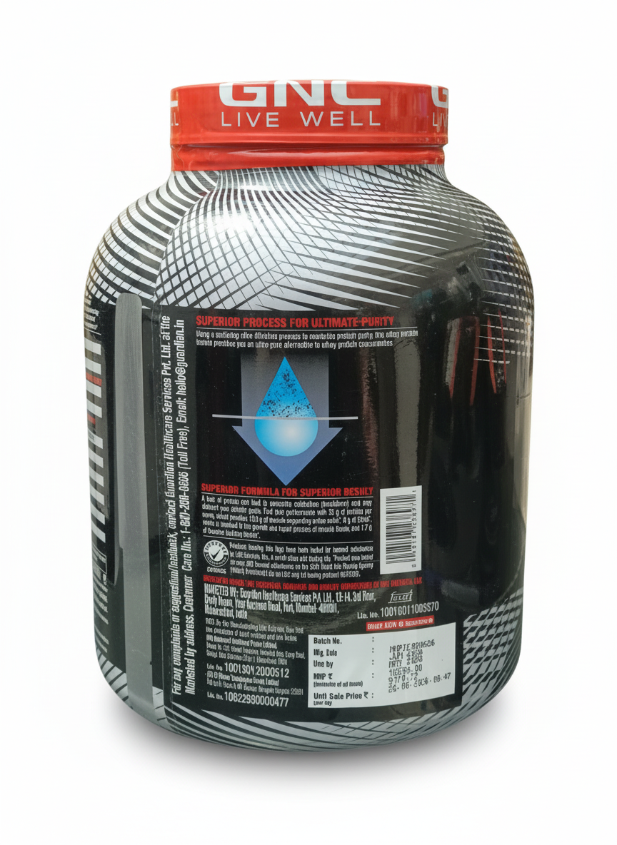 Gnc Amp Pure Isolate Low Carb 1.81 Kg Chocolate Frosting - side