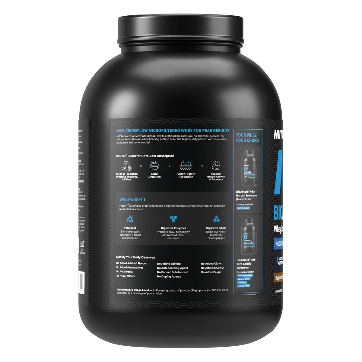 NUTRABAY BIOABSORB WHEY PROTEIN 2 KG DALGONA COFFEE
