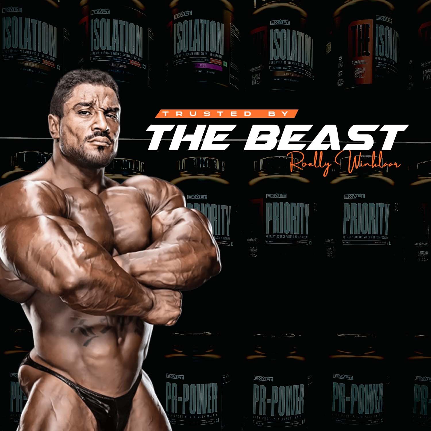 Exalt Supps The Mettle TRI Creatine | 300g | 100 Servings | Creatine Monohydrate | Creatine HCL | Faster Recovery | Extreme Strength (Orange)