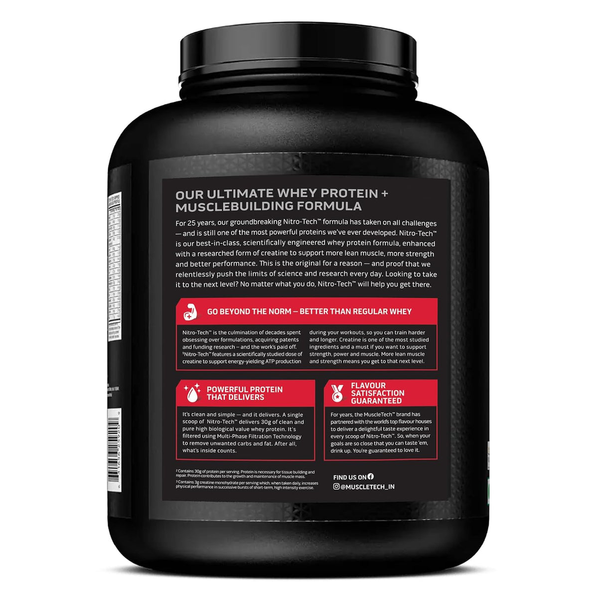MUSCLETECH NITROTECH WHEY PROTEIN 1.72 KG VANILLA CREAM