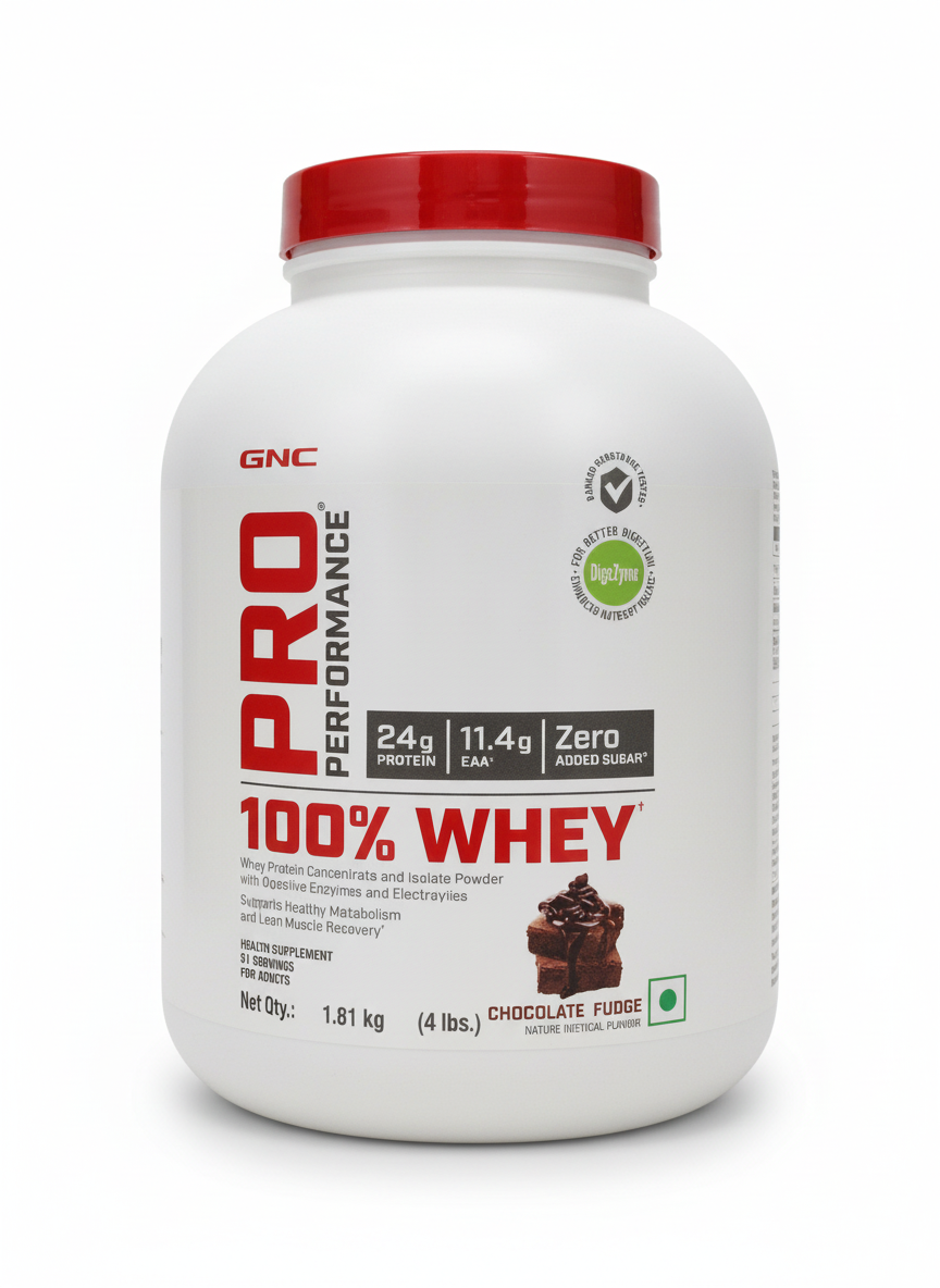 Gnc Pro Performance 100% Whey 1.81 Kg Chocolate Fudge - front