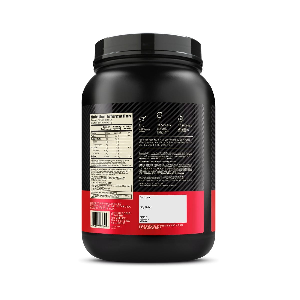 Optimum Nutrition Gold Standard 100% Whey 907 Gm Vanilla Ice Cream