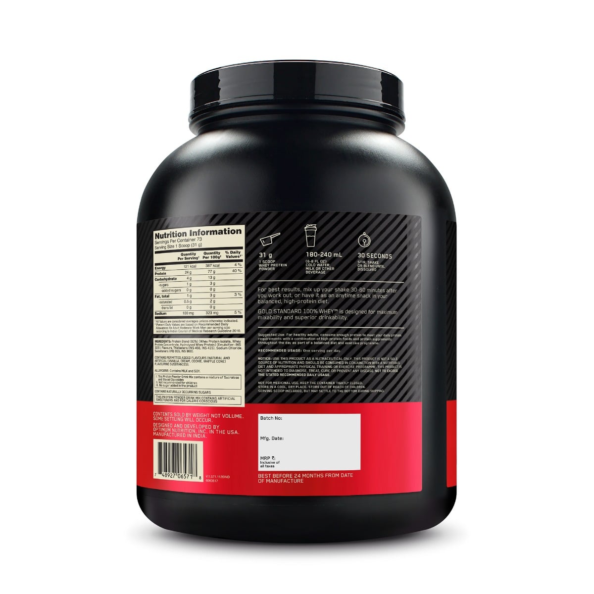 Optimum Nutrition Gold Standard 100% Whey 2.27 Kg Vanilla Ice Cream