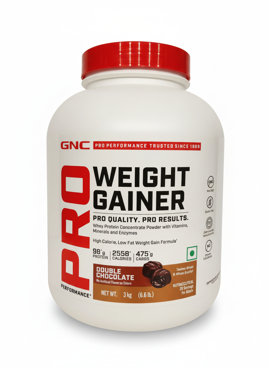 Gnc Pro Performance Weight Gainer 3 Kg Double Chocolate - front
