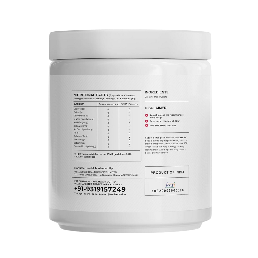 Wellcore Creatine Monohydrate 100gm (33 serv) image 6