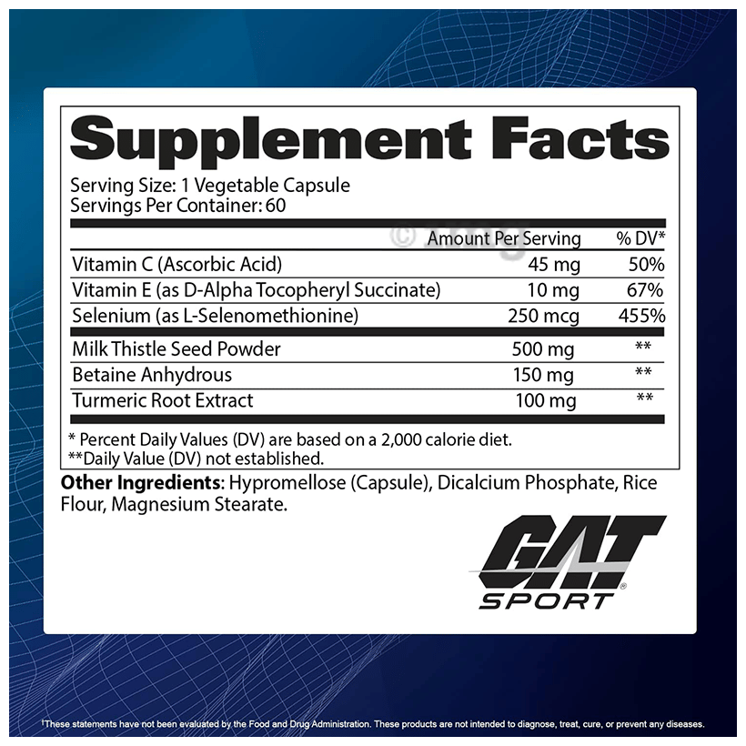 GAT SPORT LIVER CLEANSE ESSENCIALS 60 VEG CAPSULES