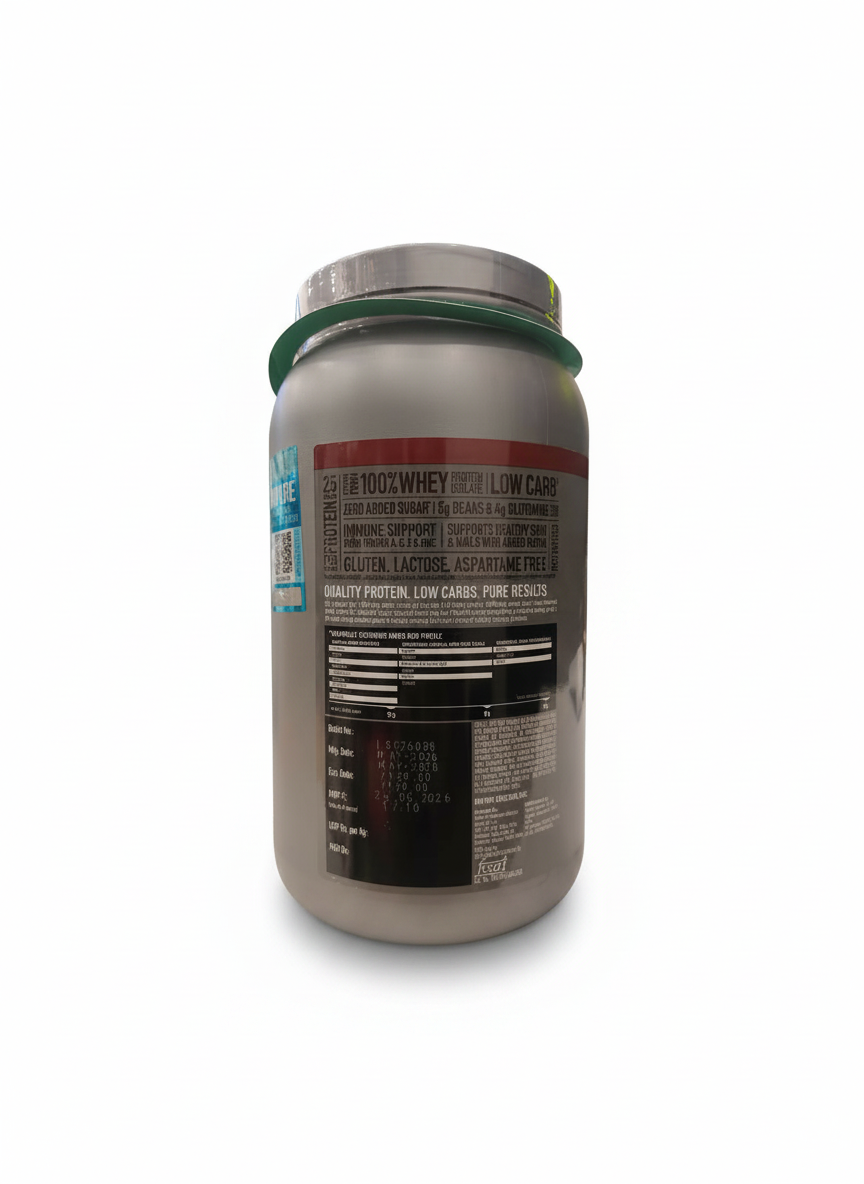 Isopure Low Carb 100% Whey Protein Isolate 1 Kg Dutch Chocolate - side
