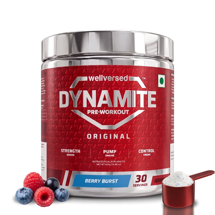 WELLVERSED DYNAMITE PRE-WORKOUT ORIGINAL 420 GM BERRY BURST