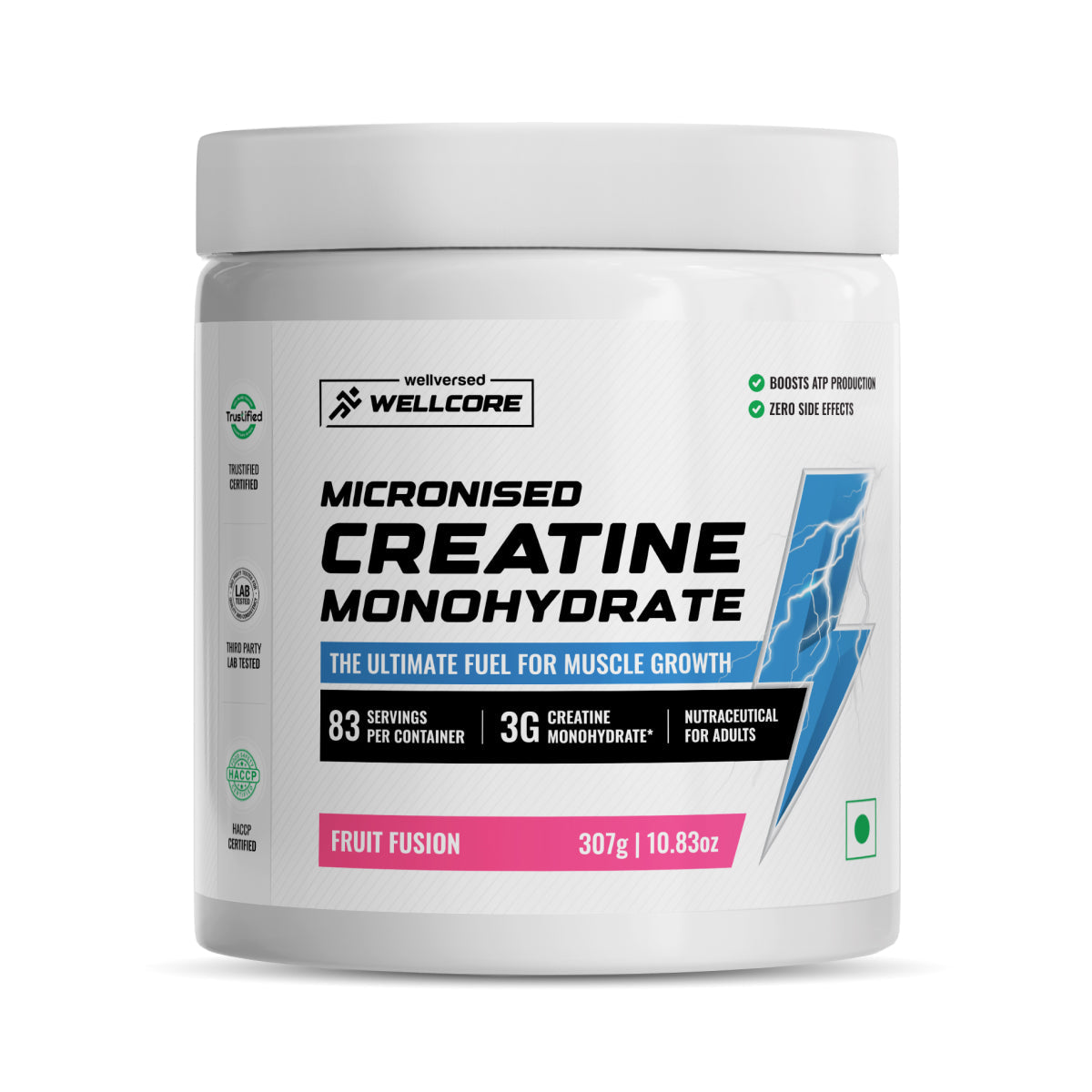 Wellcore Creatine Monohydrate 307 Gm Fruit Fusion - Front