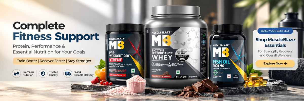 MuscleBlaze complete fitness essentials