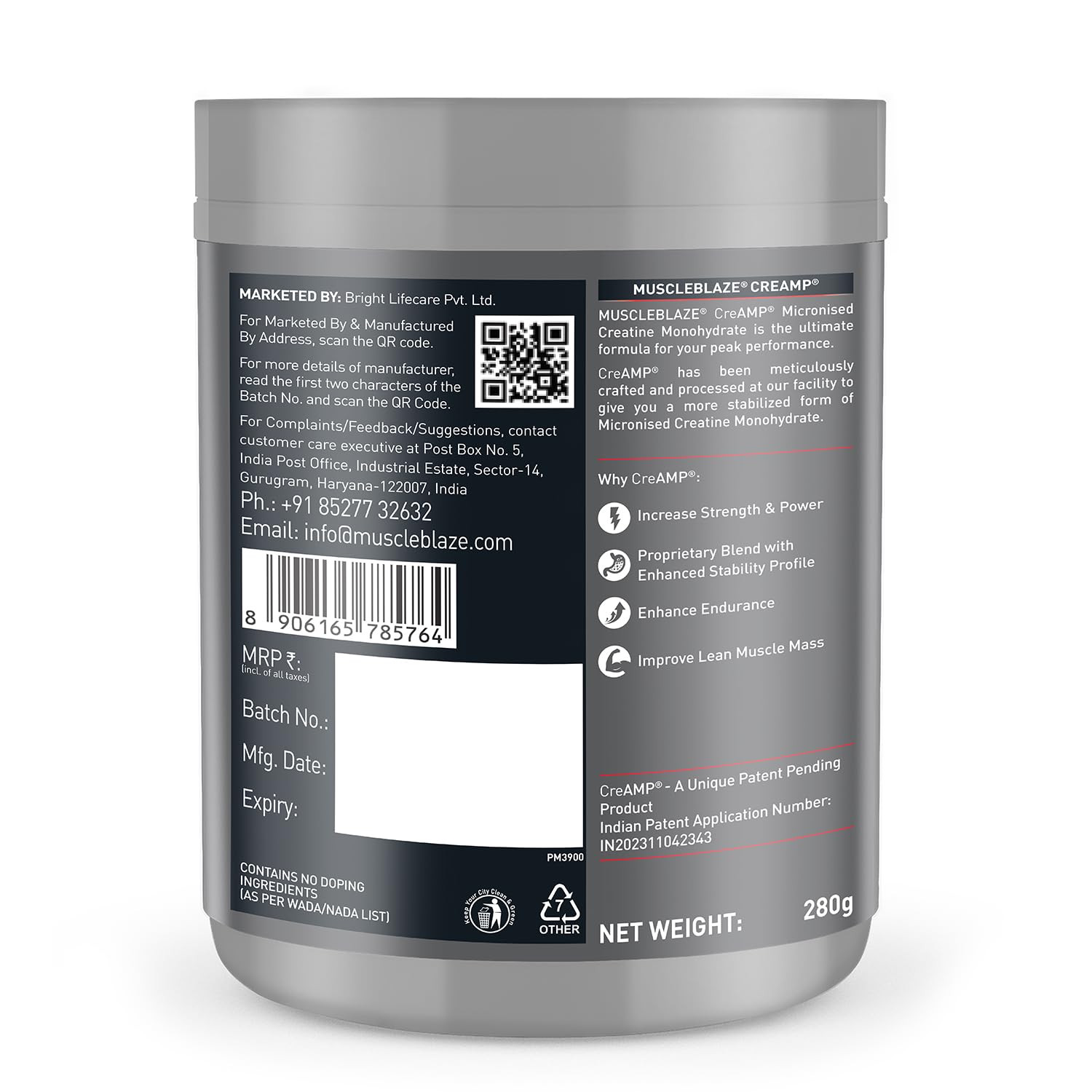 Muscleblaze Creatine Creamp 100g Watermelon Kool Aid image 3