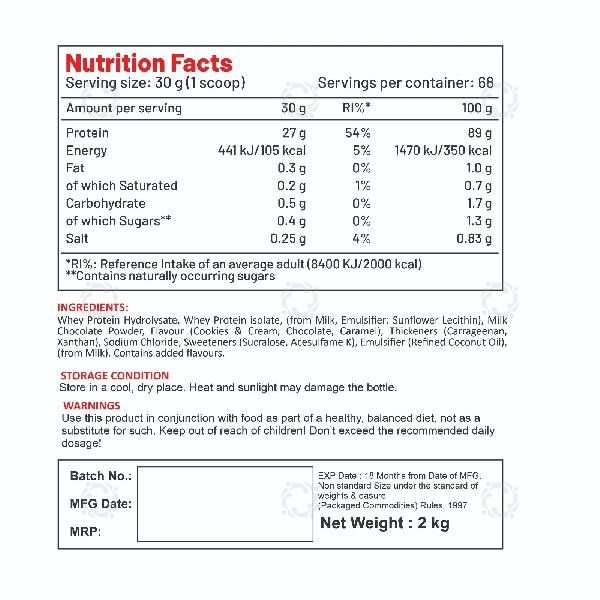 MUSCLE GEARS ISO WHEY PROTEIN 2 KG BELGIAN CHOCOLATE