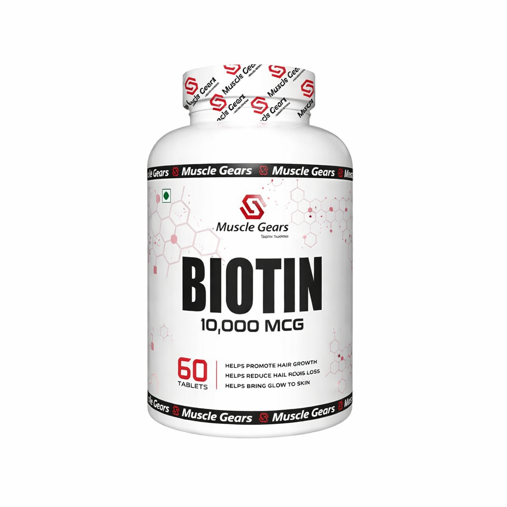 MUSCLE GEARS BIOTIN 10000 MCG 60 TABLETS