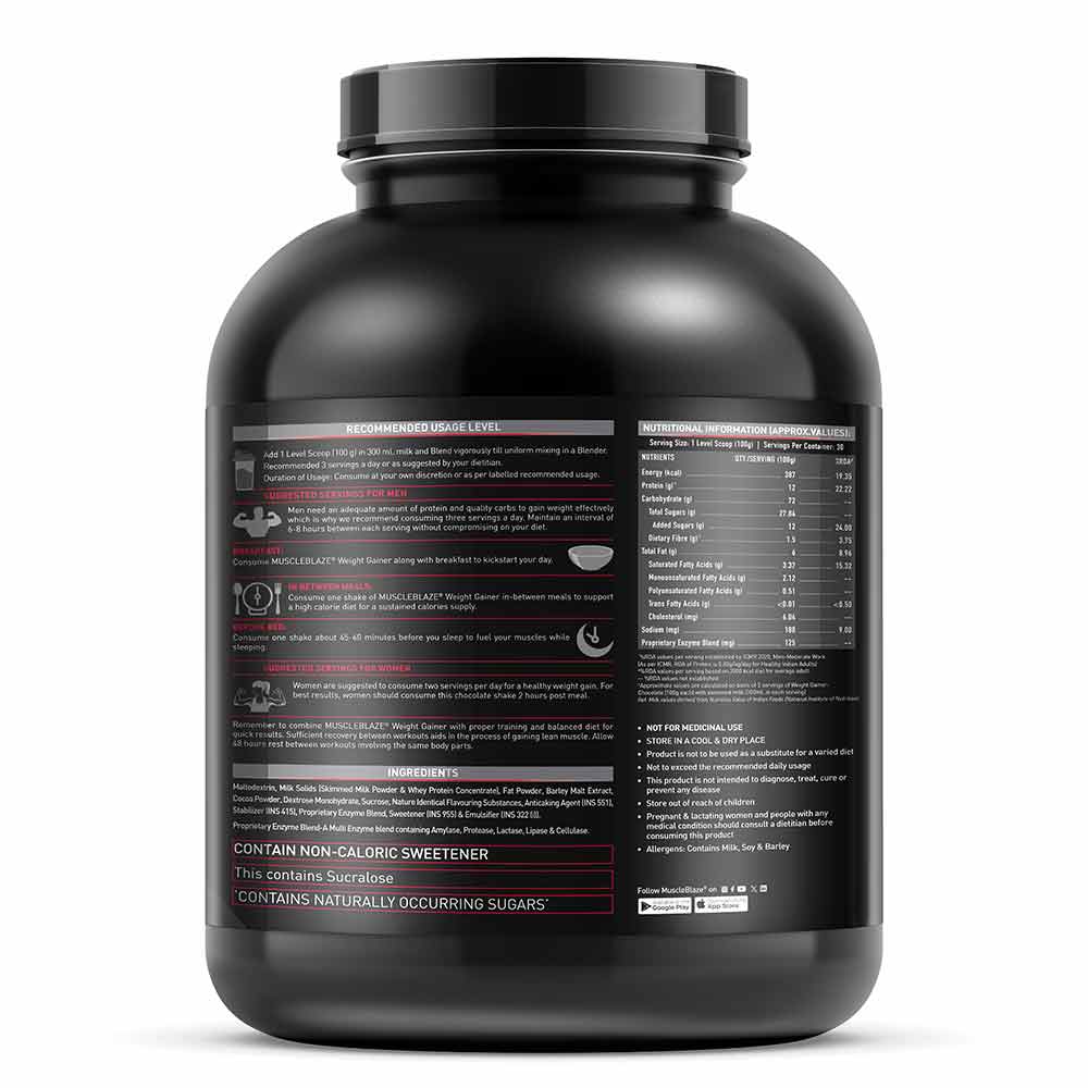 Muscleblaze Weight Gainer 3 Kg Chocolate