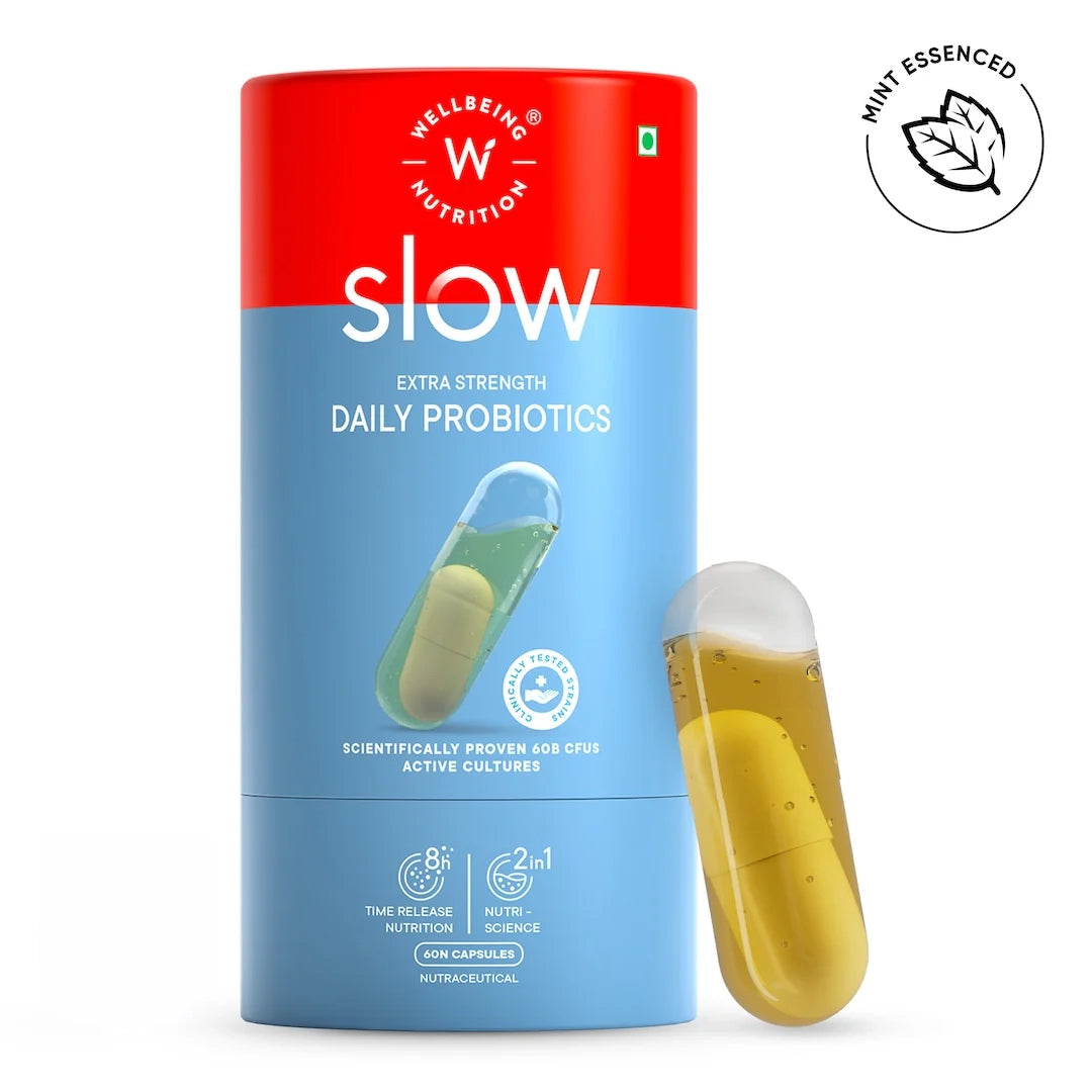 WELLBEING NUTRITION SLOW DAILY PROBIOTICS 60 CAPSULES