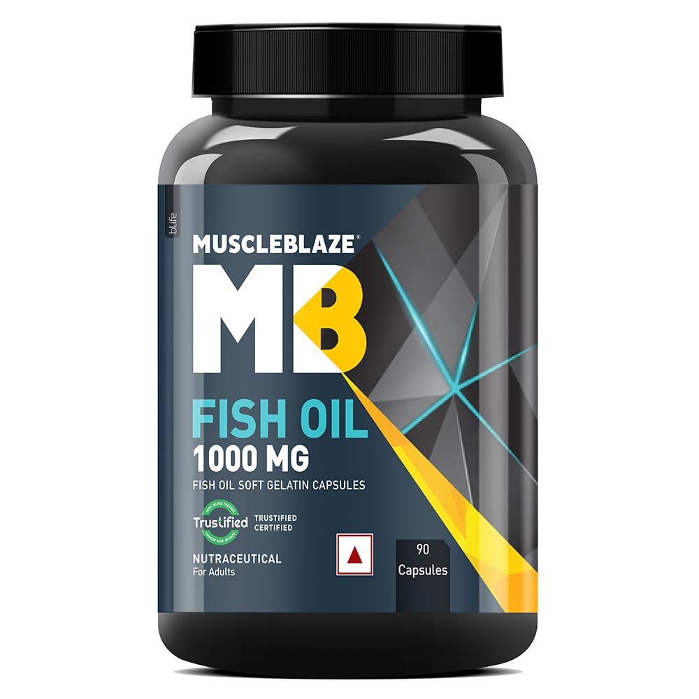 Muscleblaze Fish Oil 1000 Mg 90 Capsules - front