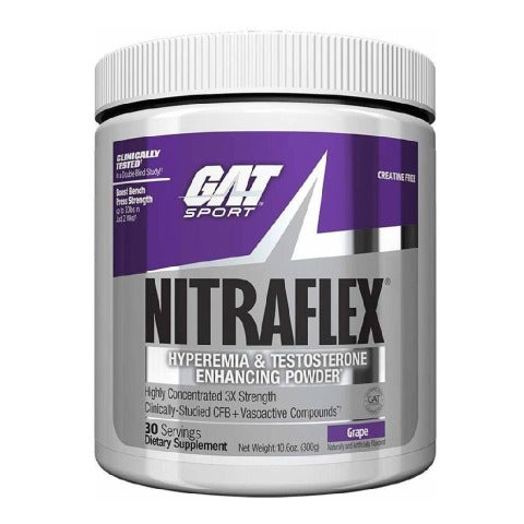 Gat Sport Nitraflex Pre-Workout 300 Gm Grape - front