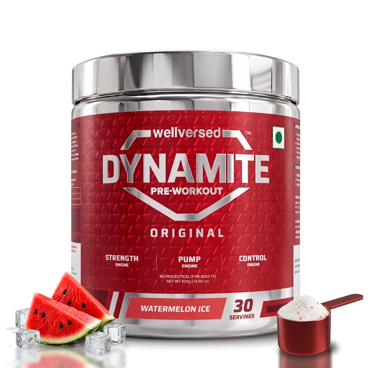 WELLVERSED DYNAMITE PRE-WORKOUT ORIGINAL 420 GM WATERMELON ICE