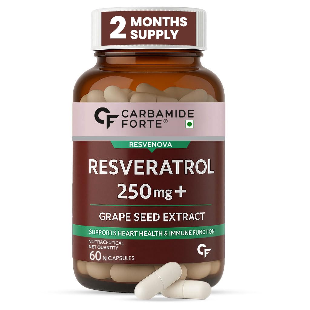 CARBAMIDE FORTE RESVENOVA RESVERATROL 250 MG 60 CAPSULES