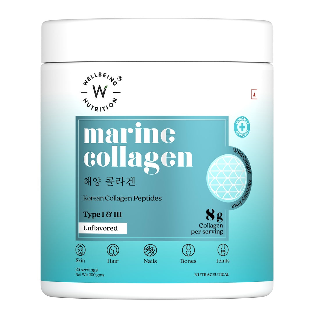 WELLBEING NUTRITION MARINE COLLAGEN 200 GM 25 SERVINGS UNFLAVOURED