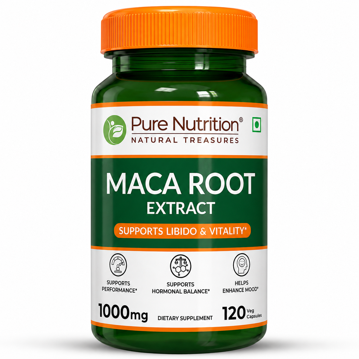PURE NUTRITION MACA ROOT 1000 MG 120 VEG CAPSULES