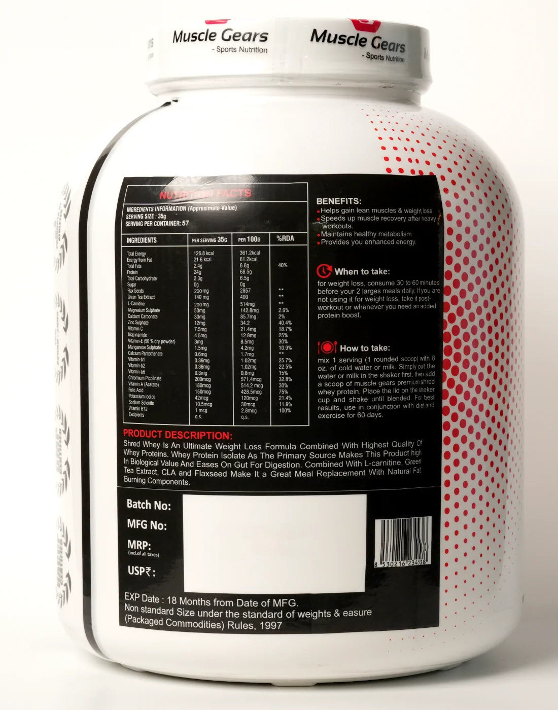 Muscle Gears Performance Shred Whey 2 Kg Malai Kulfi