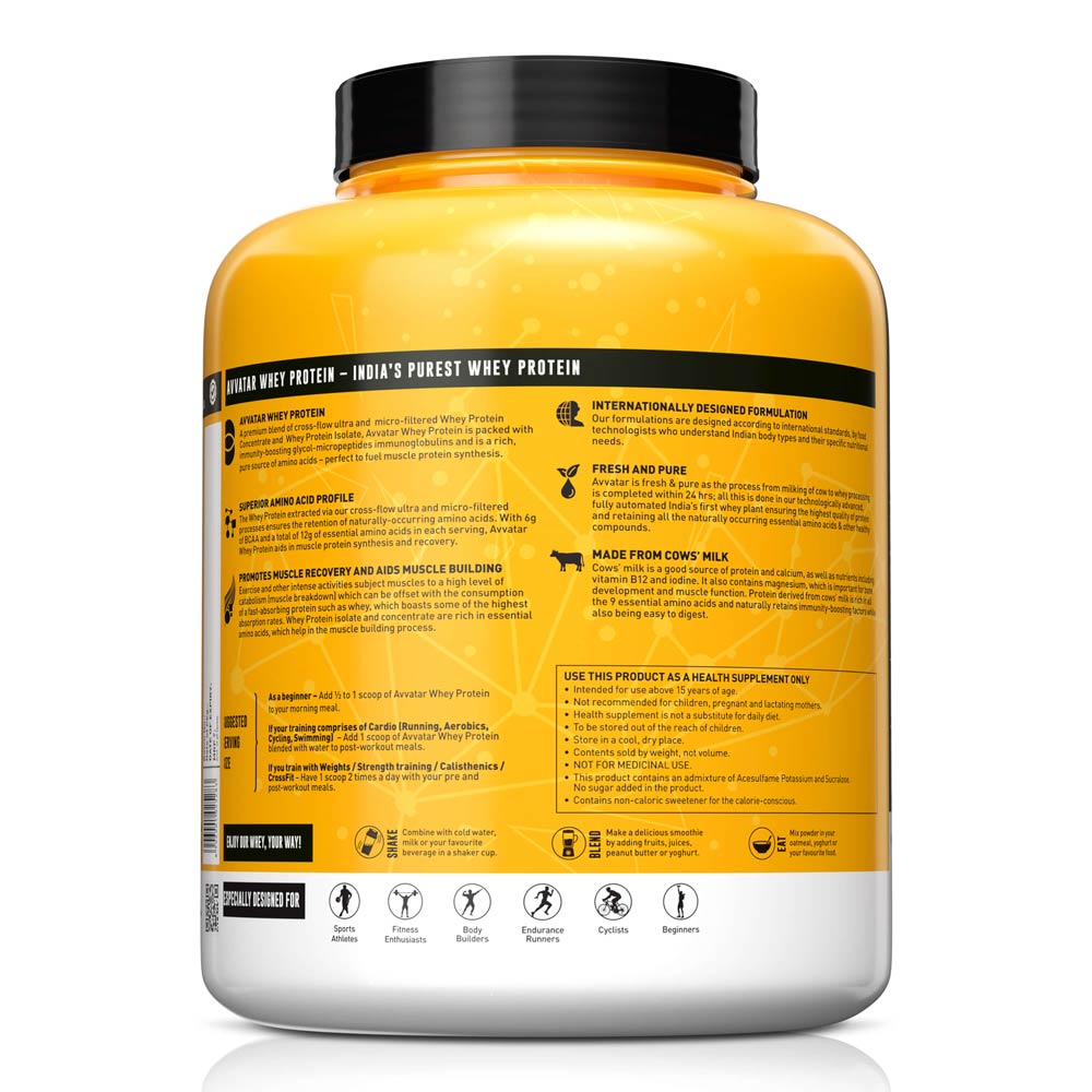 Avvatar Whey Protein 2 Kg Chocolate Hazelnut - Back