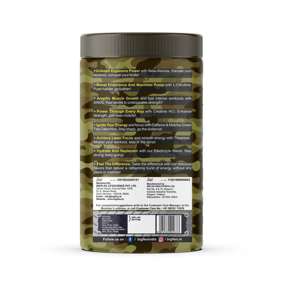 Big Flex Legendary Series Nuke Explosuve Pre-Workout 400 Gm Lychee