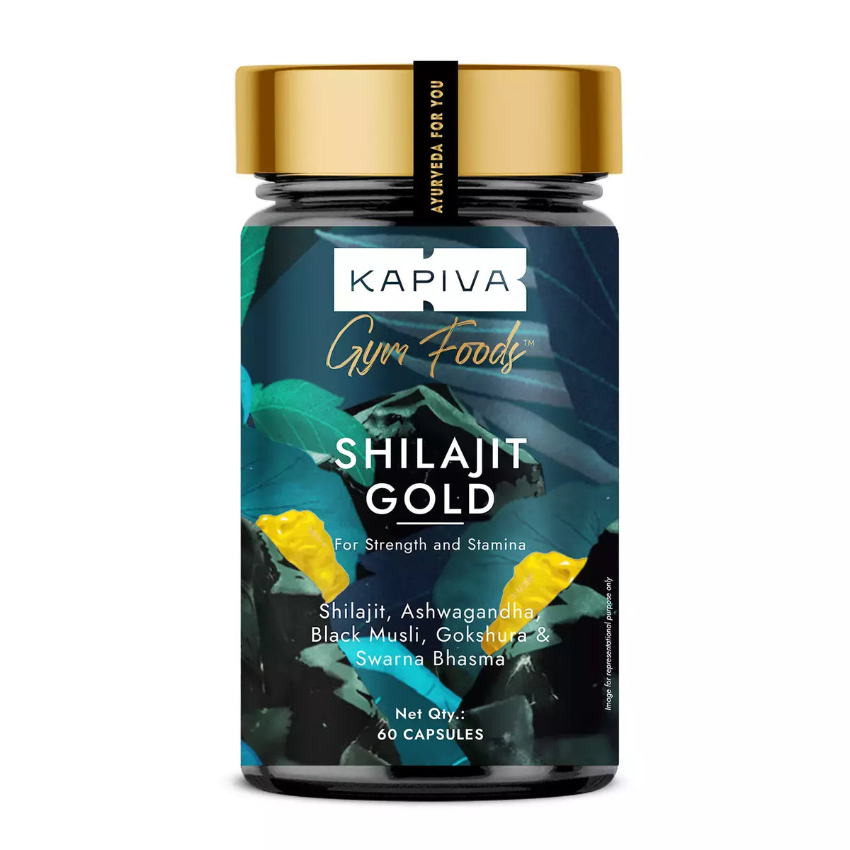 Kapiva Shilajit Gold 60 Capsules - front