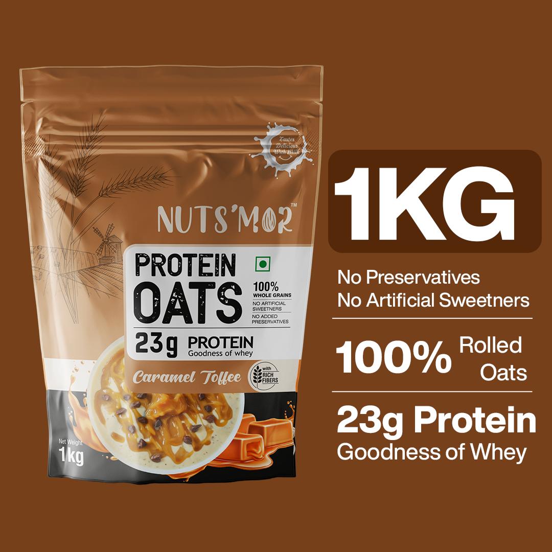 NUTS MOR PROTEIN OATS 1 KG CARAMEL TOFFEE