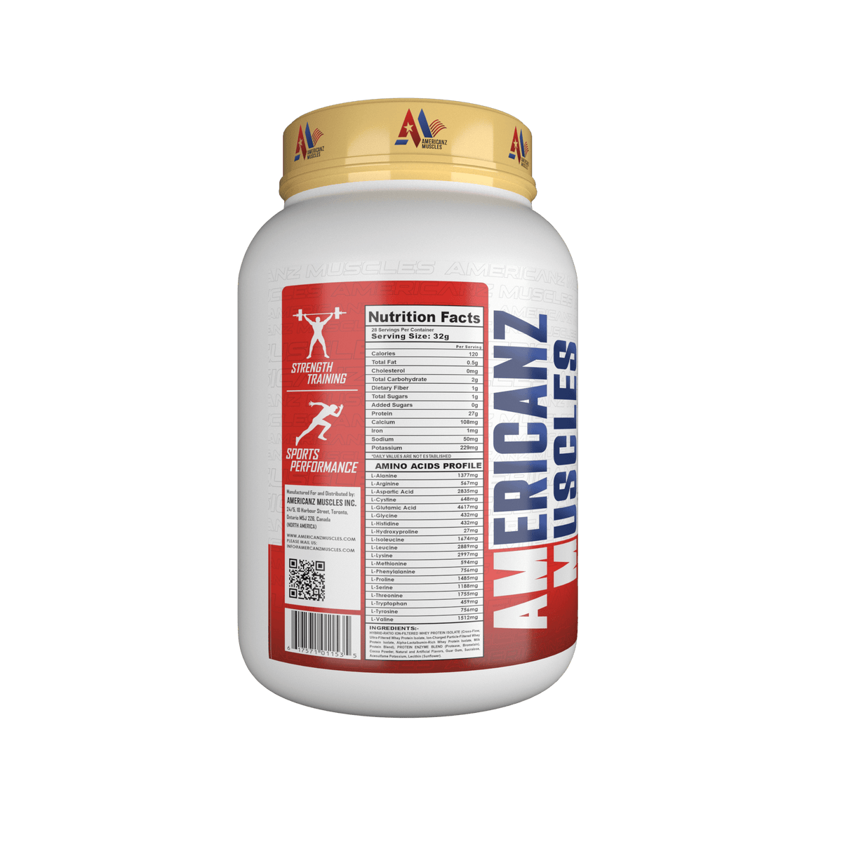 Americanz Muscles Professional Iso Hydro 900 Gm Cookies & Cream
