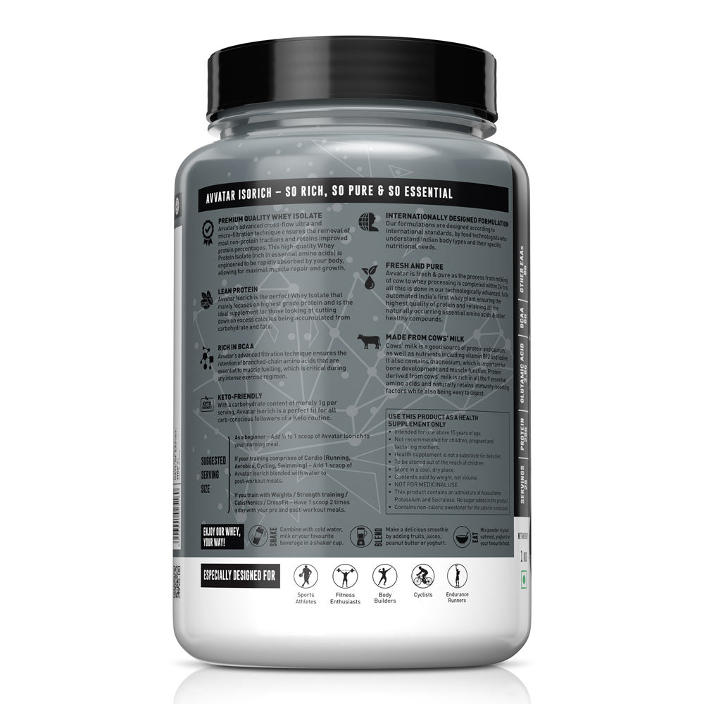 Avvatar Isorich 1Kg Caramel Creme - Back