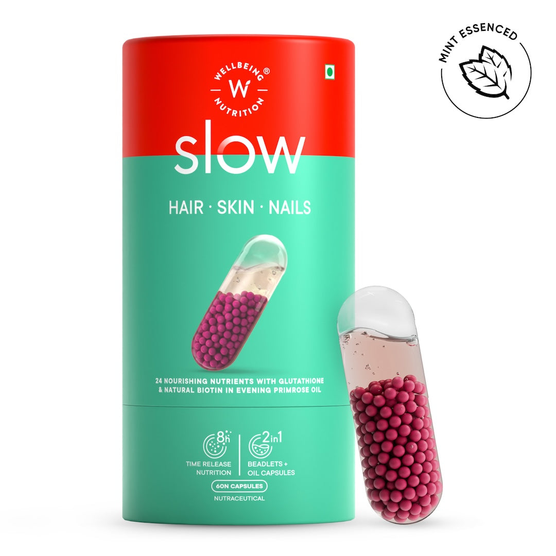 WELLBEING NUTRITION SLOW HAIR SKIN NAILS 60 CAPSULES