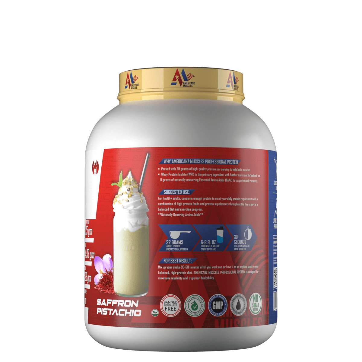 Americanz Muscles Professional Protein 2.27 Kg Saffron Pistachio