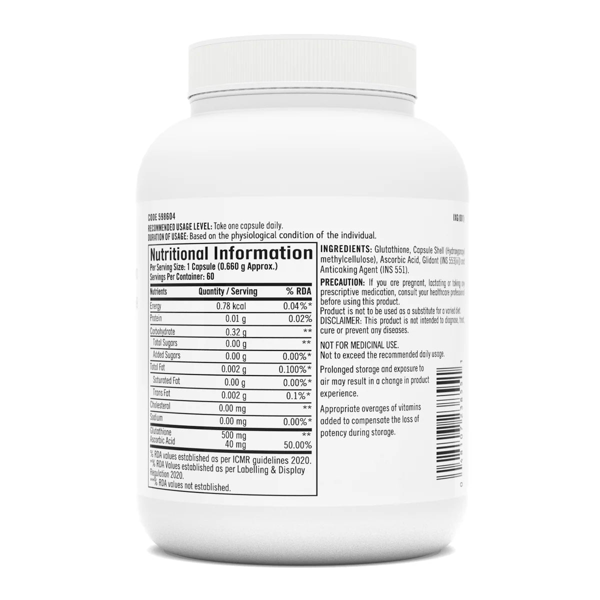Gnc Glutathione 500 Mg 60 Capsules